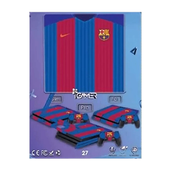  برچسب افقی پلی استیشن 4 اسلیم طرح FC Barcelona  